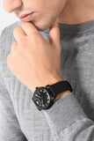 Emporio Armani Luigi Quartz Black Dial Black Silicon Strap Watch For Men - AR11071 Authentic Buy Shop Now