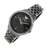 Emporio Armani Crystal Ceramica Black Dial Black Steel Strap Watch For Women - AR1478 Authentic Buy Shop Now