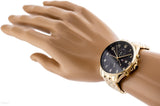 Tommy Hilfiger West Chronograph Quartz Black Dial Gold Steel Strap Watch For Men - 1791708 Authentic Buy Shop Now