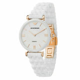 Emporio Armani Ceramica Mother of Pearl Dial White Ceramic Strap Watch For Women - AR1486 Authentic Buy Shop Now