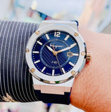 Salvatore Ferragamo F-80 Blue Dial Blue Rubber Strap Watch For Men - SFHY01122 Authentic Buy Shop Now