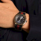 Gucci GG2570 Quartz Blue Dial Blue & Red Nylon Strap Watch For Men - YA142304 Authentic Buy Shop Now