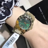 Marc Jacobs Amy Green Dial Gold Steel Strap Watch for Women - MBM8609 Authentic Buy Shop Now