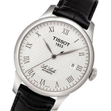 Tissot T Classic Le Locle Automatic Silver Dial Black Leather Strap Watch For Men - T41.1.423.33 Authentic Buy Shop Now