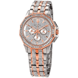 Bulova Octova Crystal Silver Dial Two Tone Steel Strap Watch for Men - 98C133 Authentic Buy Shop Now