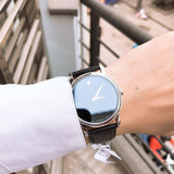 Movado Museum Black Dial Black Leather Strap Watch For Men - 2100002 Authentic Buy Shop Now