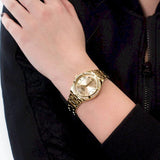 Guess Cosmo Diamonds Gold Dial Gold Steel Strap Watch For Women - GW0033L2 Authentic Buy Shop Now