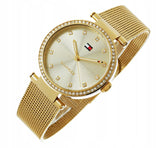Tommy Hilfiger Lynn Quartz Gold Dial Gold Mesh Bracelet Watch For Women - 1781864 Authentic Buy Shop Now