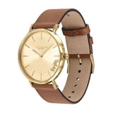 Coach Perry Gold Dial Brown Leather Strap Watch for Women - 14503331 Authentic Buy Shop Now