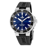 Oris Aquis Date Blue Dial Black Rubber Strap Watch for Men - 0173377304152-0742464EB Authentic Buy Shop Now