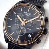 Tissot T Classic PR 100 Chronograph Anthracite Black Dial Black Mesh Bracelet Watch For Men - T101.417.23.061.00 Authentic Buy Shop Now