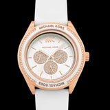 Michael Kors Oversized Sport Quartz White Dial White Rubber Strap Watch For Women - MK6945 Authentic Buy Shop Now