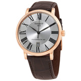 Tissot Carson Premium Powermatic 80 Silver Dial Brown Leather Strap Watch For Men - T122.407.36.033.00 Authentic Buy Shop Now
