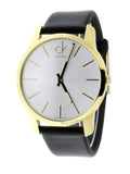 Calvin Klein City Silver Dial Black Leather Strap Watch for Men - K2G21520 Authentic Buy Shop Now