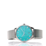 Gucci G-Timeless Turquiose Mother of Pearl Dial Silver Mesh Bracelet Watch For Women - YA1264039 Authentic Buy Shop Now