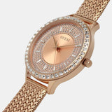 Guess Soiree Diamonds Rose Gold Dial Rose Gold Mesh Bracelet Watch for Women - GW0402L3 Authentic Buy Shop Now