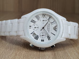 Emporio Armani Chronograph Ceramic White Dial Watch For Women - AR1403 Authentic Buy Shop Now