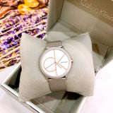 Calvin Klein Minimal White Dial Silver Mesh Bracelet Watch for Women - K3M52152 Authentic Buy Shop Now