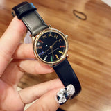 Marc Jacobs Roxy Black Dial Black Leather Strap Watch for Women - MJ1592 Authentic Buy Shop Now