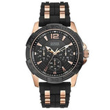 Guess Oasis Black Dial Two Tone Steel Strap Watch for Men - W0366G3 Authentic Buy Shop Now
