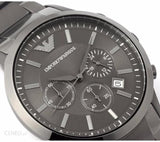 Emporio Armani Classic Chronograph Grey Dial Grey Steel Strap Watch For Men - AR2454 Authentic Buy Shop Now