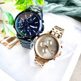 Tommy Hilfiger Madison Chronograph Quartz Rose Gold Dial Rose Gold Steel Strap Watch For Women - 1782190 Authentic Buy Shop Now
