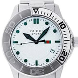 Gucci G Timeless Silver Dial Silver Steel Strap Watch For Men - YA126232 Authentic Buy Shop Now