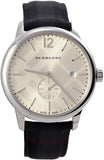 Burberry Classic Round Cream Dial Black Leather Strap Watch for Men - BU10008 Authentic Buy Shop Now