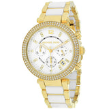 Michael Kors Parker White Dial Two Tone Steel Strap Watch for Women - MK6119 Authentic Buy Shop Now