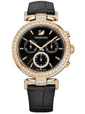 Swarovski Era Journey Chronograph Black Dial Black Leather Strap Watch for Women - 5295320 Authentic Buy Shop Now