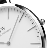 Daniel Wellington Classic Cornwall White Dial Black Nylon Strap Watch For Men - DW00100260 Authentic Buy Shop Now