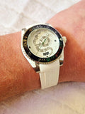 Gucci Dive Quartz White Dial White Rubber Strap Watch For Men - YA136330 Authentic Buy Shop Now