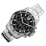 Michael Kors Everest Chronograph Black Dial Silver Steel Strap Watch For Women - MK5753 Authentic Buy Shop Now