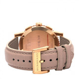 Burberry Chronograph Rose Gold Dial Beige Leather Strap Watch for Women - BU9704 Authentic Buy Shop Now