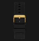 Guess Matrix Multifunction Gold Dial Black Rubber Strap Watch For Men - GW0423G2 Authentic Buy Shop Now