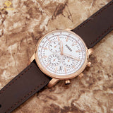 Fossil Goodwin Chronograph White Dial Brown Leather Strap Watch for Men - FS5415 Authentic Buy Shop Now