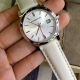 Burberry The City White Dial White Leather Strap Watch for Women - BU9128 Authentic Buy Shop Now