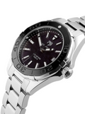 Tag Heuer Aquaracer Quartz Black Dial Silver Steel Strap Watch for Women - WAY131K.BA0748 Authentic Buy Shop Now