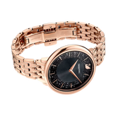 Swarovski Crystalline Chic Analog Black Dial Rose Gold Steel Strap Watch for Women - 5544587 Authentic Buy Shop Now