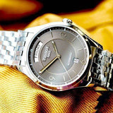 Tissot T Classic T One Automatic Grey Dial Silver Steel Strap Watch For Men - T038.430.11.067.00 Authentic Buy Shop Now