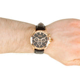 Hugo Boss Ikon Black Dial Black Leather Strap Watch for Men - 1513179 Authentic Buy Shop Now