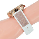 Guess Swirl Quartz Silver Dial White Rubber Strap Watch For Women - W1096l2 Authentic Buy Shop Now