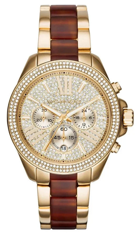 Michael Kors Wren Gold Dial Two Tone Steel Strap Watch for Women - MK6294 Authentic Buy Shop Now