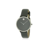 Movado Museum 70th Anniversary Grey Dial Grey Leather Strap Watch For Women - 0607144 Authentic Buy Shop Now
