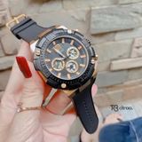 Guess Navigator Chronograph Black Dial Black Rubber Strap Watch for Men - GW0264G3 Authentic Buy Shop Now