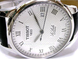Tissot T Classic Le Locle Automatic Silver Dial Black Leather Strap Watch For Men - T41.1.423.33 Authentic Buy Shop Now