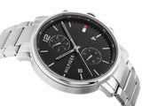 Tommy Hilfiger Daniel Black Dial Silver Steel Strap Watch for Men - 1710413 Authentic Buy Shop Now