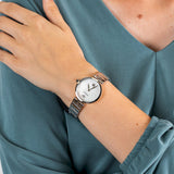 Emporio Armani Mother of Pearl Dial Silver Steel Strap Watch For Women - AR11235 Authentic Buy Shop Now