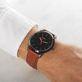 Fossil The Minimalist Black Dial Brown Leather Strap Watch for Men - FS5305 Authentic Buy Shop Now