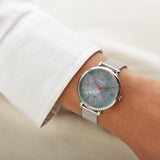 Fossil Jacqueline Mother of Pearl Blue Dial Silver Mesh Strap Watch for Women - ES4322 Authentic Buy Shop Now